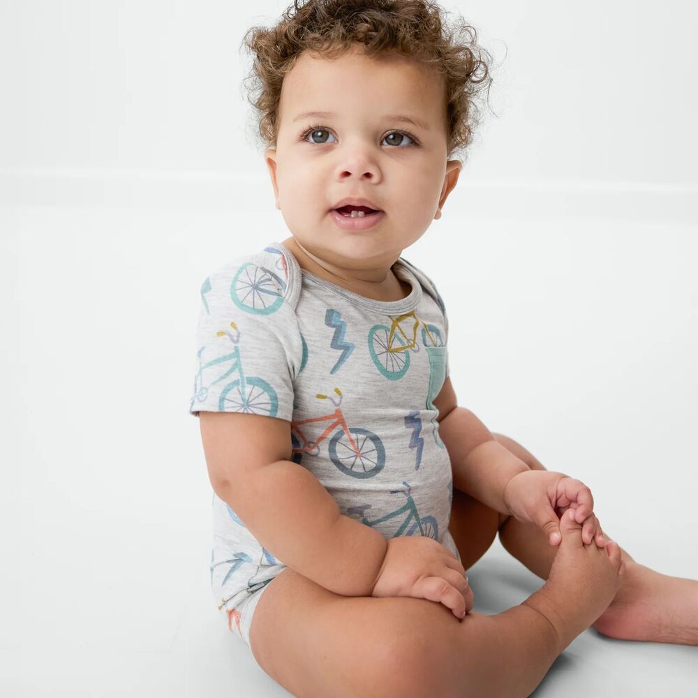 Little Sleepies Let's Ride Pocket Bodysuit - 3-6 months